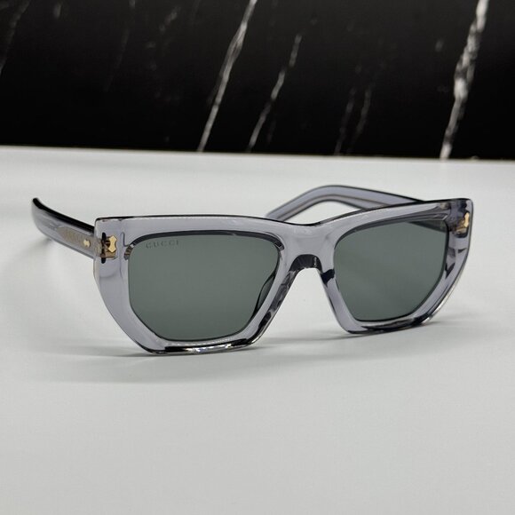 NEW GUCCI SUNGLASSES GG1520S 004 GRAY EYEWEAR - Picture 7 of 14